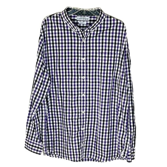 ❤️ 🆕 NICK GRAHM Skim Fit Button Down Shirt Size 2XL - Picture 1 of 5
